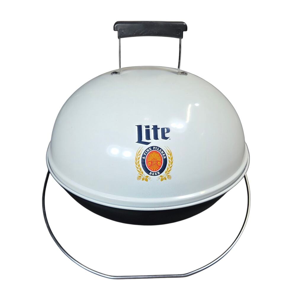 Miller Lite New Charcoal Grill  Portable Small Outdoor‎ Cooking Grilling Food